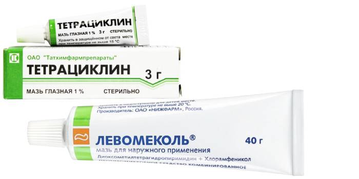Тетрациклинов мехлем и левомекол