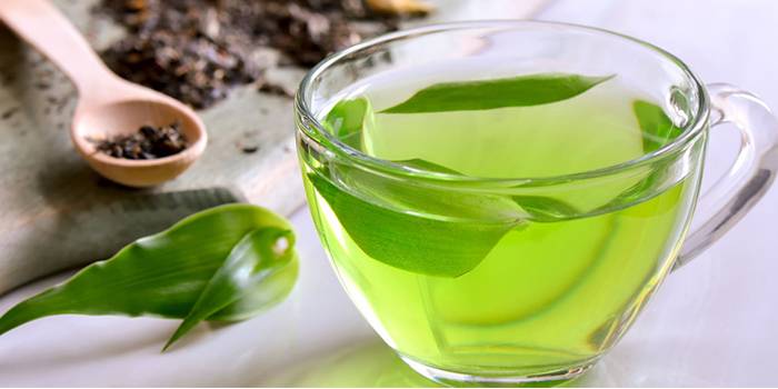 Taza de té verde