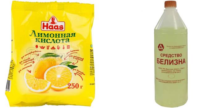 Biela a kyselina citrónová