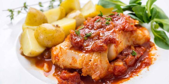 Bacalao marinado con patatas