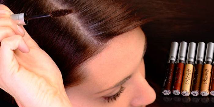 Pintura a tinta para raízes de cabelo