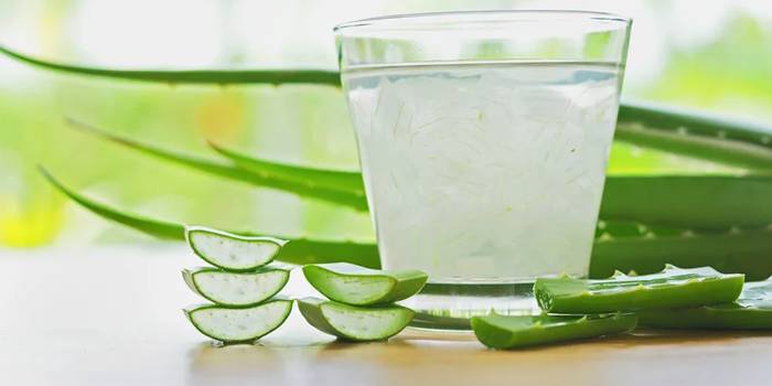 Suco de folha de aloe