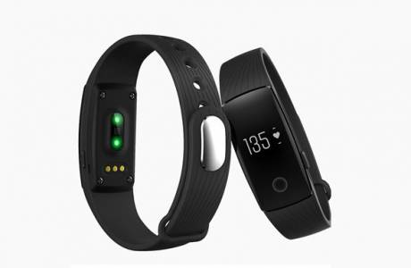 Pulseira de fitness com monitor de frequência cardíaca e alarme inteligente