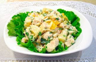Ensalada de piña y pollo