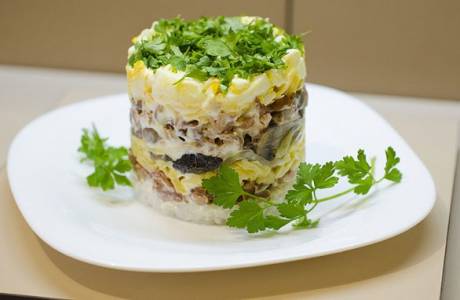 Salada de Frango e Cogumelos