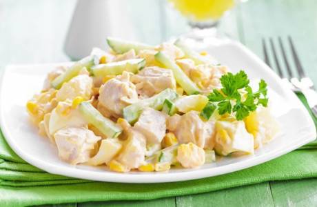 Ensalada de Ensalada de Maíz y Pollo
