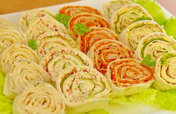 Ingredientes del rollo Lavash