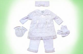 Conjunto bautismal para niñas