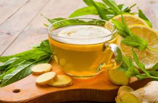Chá verde de emagrecimento de gengibre