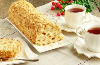 Pastel de hojaldre con leche condensada