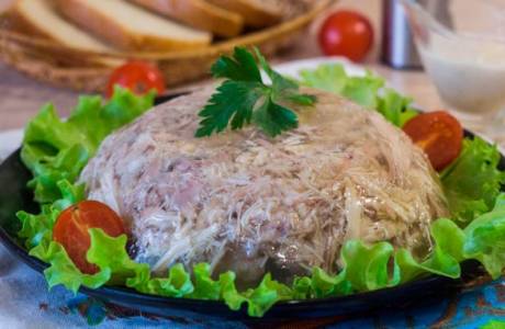 Pernas e Frango de Porco Jellied