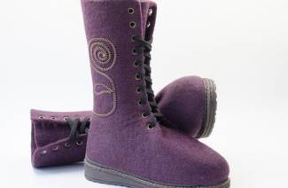Botas de mujer en la suela