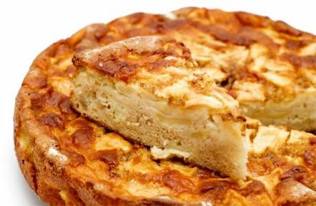 Pastel de dieta con manzanas