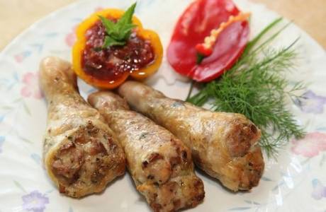 Muslos de pollo rellenos