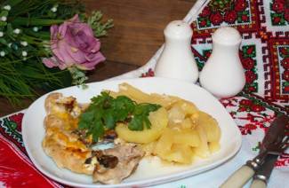 Papas fritas con papas al horno