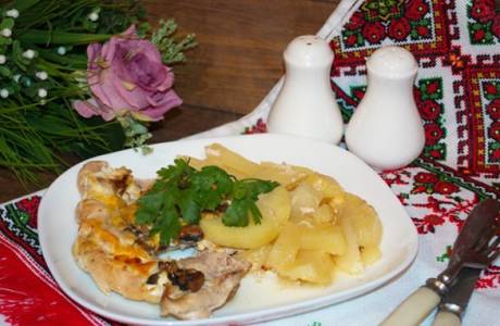 Frytki z pieczonymi ziemniakami