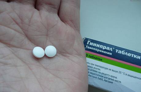 Ginipral počas tehotenstva