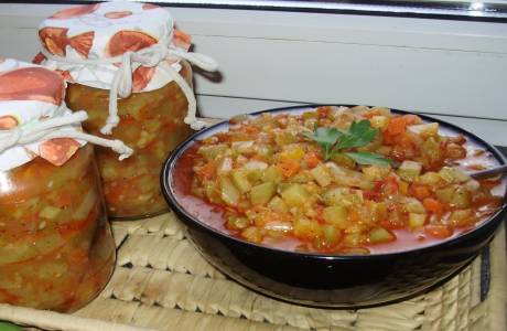 Lecho de calabacín para el invierno