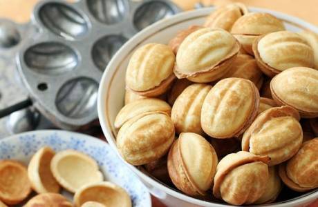 Recept na orechy s vareným kondenzovaným mliekom v lieskových orieškoch