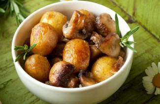 Batata com cogumelos