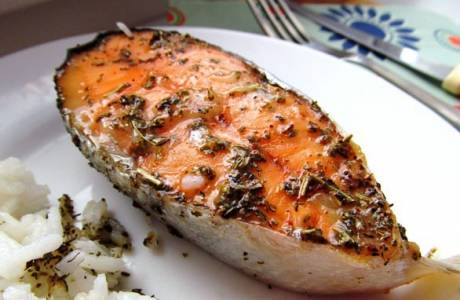 Peixe assado no forno