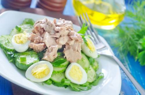 Ensaladas de hígado de bacalao
