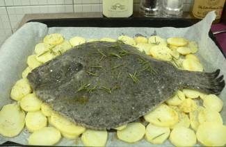 Platija en el horno