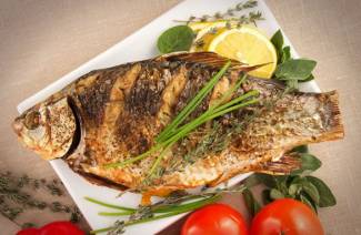 Crucian en el horno