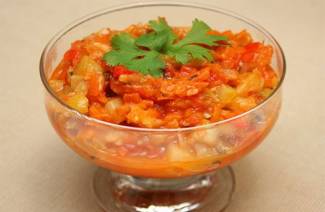 Calabaza de invierno con pasta de tomate