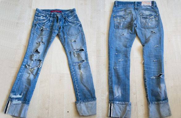 Como fazer jeans rasgados com suas próprias mãos