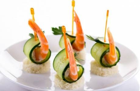 Krevety Canapes