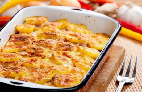 Ziemniak z pieczarkami w piekarniku