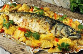 Pescado y papas al horno