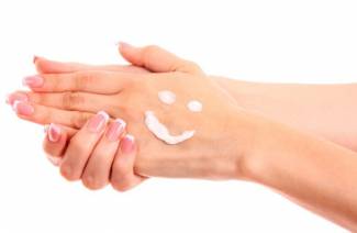 Creme para as mãos para rachaduras e secura