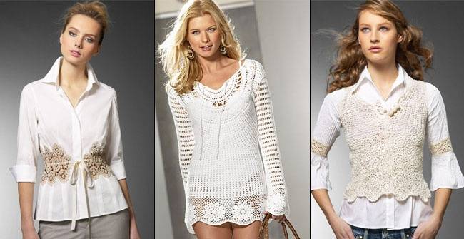 Los artículos de punto se pueden usar para decorar ropa casual.