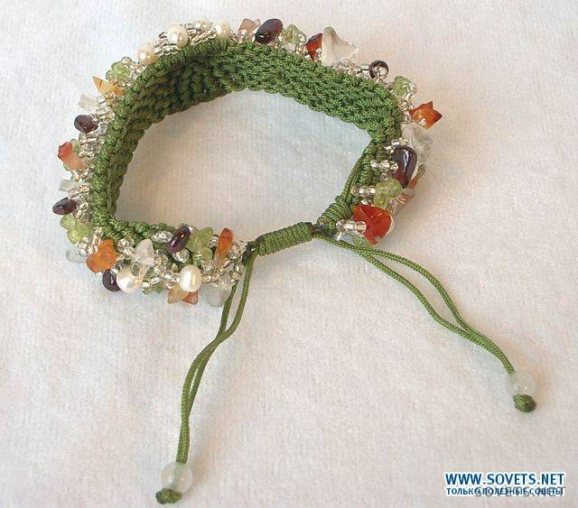 Bransoletka Macrame z biżuterią