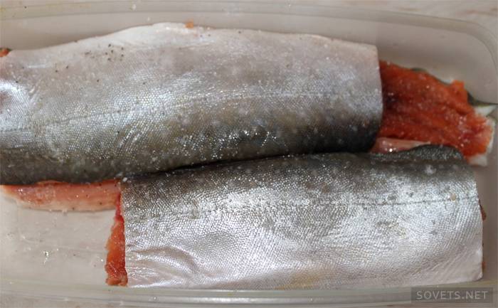 Pescado rojo salado