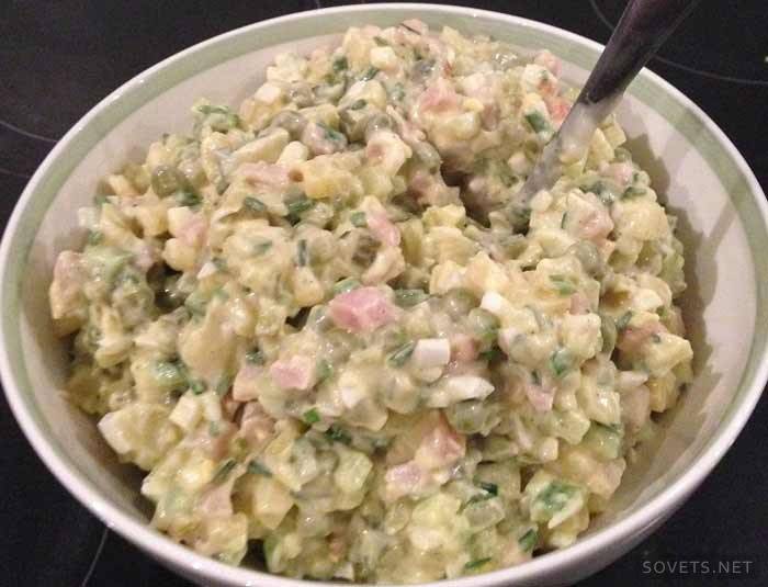 Cómo cocinar ensalada Olivier clásica: paso 6