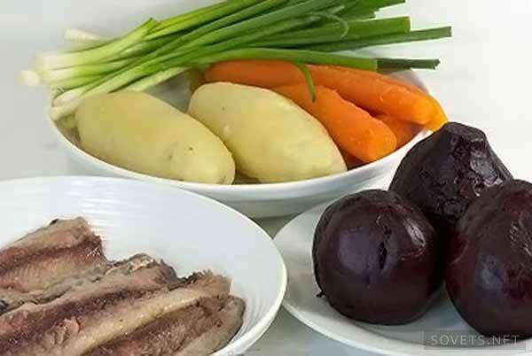 Производи за кухање харинге испод крзненог капута