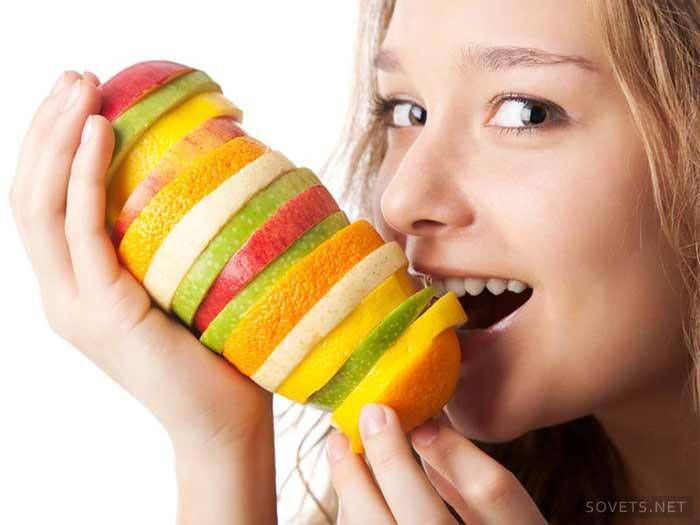 Verduras y frutas para la salud.