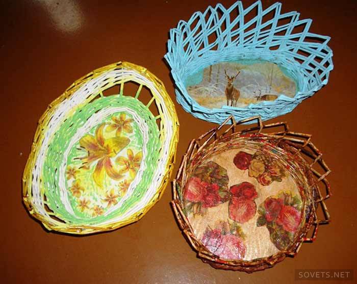 Cestas de cesta Openwork