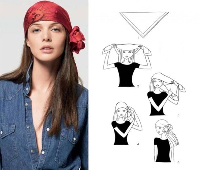 Lenço amarrado de forma pirata