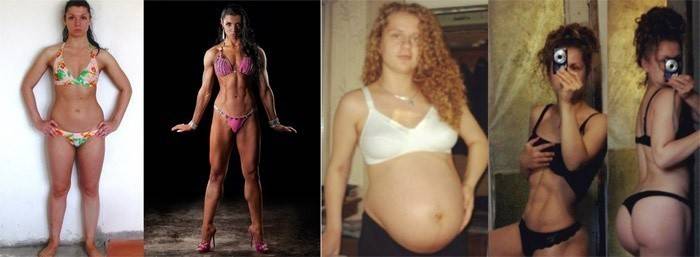 Meninas antes e depois da secagem