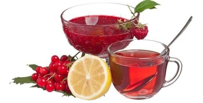 Chá com geléia de viburnum
