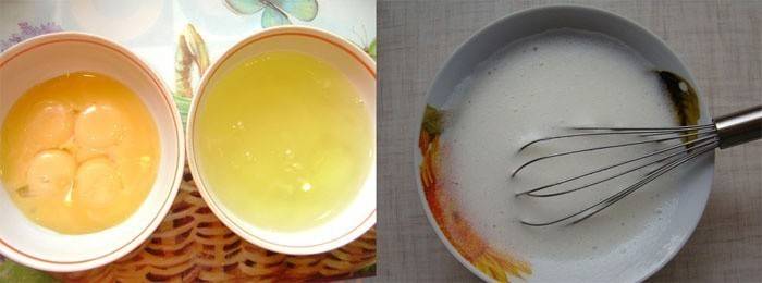 Separe as gemas das proteínas e bata