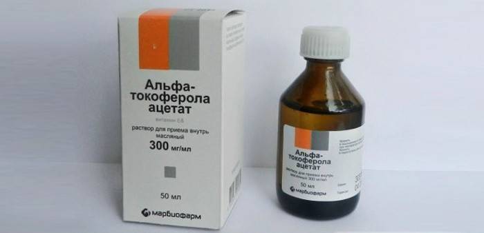 Solução oleosa de acetato de tocoferol alfa