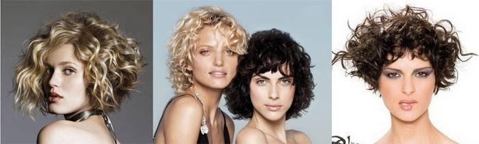 Elegantes rizos rizados en un corte de pelo modelo