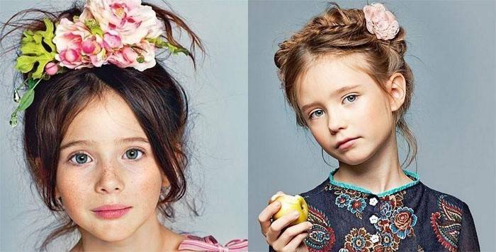 Aro com flores para uma menina