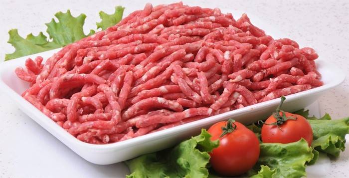 Una mezcla de carne de res y cerdo.