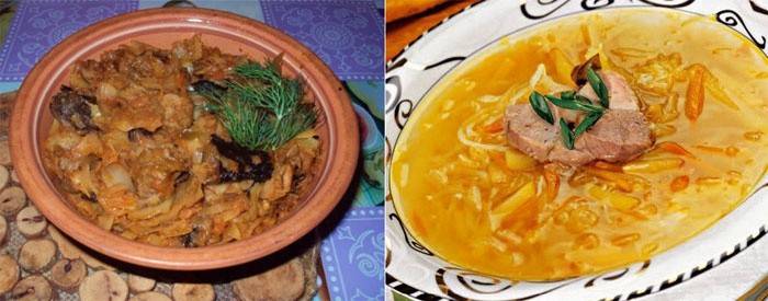 Primer plato de col fresca